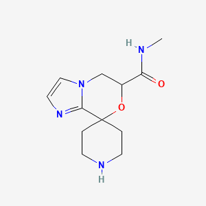 molecular formula C12H18N4O2 B8109402 N-methyl-5,6-dihydrospiro[imidazo[2,1-c][1,4]oxazine-8,4'-piperidine]-6-carboxamide 