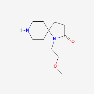 molecular formula C11H20N2O2 B8109410 1-(2-Methoxyethyl)-1,8-diazaspiro[4.5]decan-2-one 