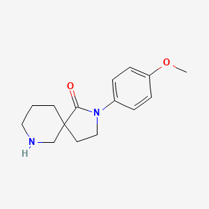 molecular formula C15H20N2O2 B8109416 2-(4-Methoxyphenyl)-2,7-diazaspiro[4.5]decan-1-one 