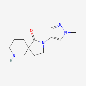 molecular formula C12H18N4O B8109450 2-(1-Methyl-1H-pyrazol-4-yl)-2,7-diazaspiro[4.5]decan-1-one 
