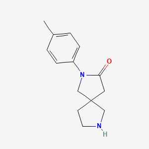molecular formula C14H18N2O B8109454 2-(p-Tolyl)-2,7-diazaspiro[4.4]nonan-3-one 