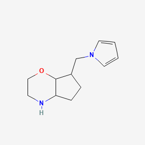 molecular formula C12H18N2O B8109466 7-((1H-Pyrrol-1-yl)methyl)octahydrocyclopenta[b][1,4]oxazine 