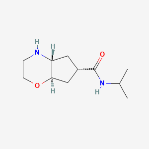 molecular formula C11H20N2O2 B8109501 (4aR,6S,7aR)-N-propan-2-yl-2,3,4,4a,5,6,7,7a-octahydrocyclopenta[b][1,4]oxazine-6-carboxamide 