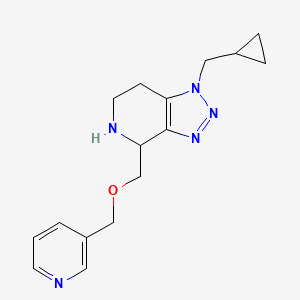 molecular formula C16H21N5O B8109512 1-(Cyclopropylmethyl)-4-((pyridin-3-ylmethoxy)methyl)-4,5,6,7-tetrahydro-1H-[1,2,3]triazolo[4,5-c]pyridine 