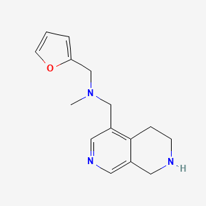 molecular formula C15H19N3O B8109555 1-(Furan-2-yl)-N-methyl-N-((5,6,7,8-tetrahydro-2,7-naphthyridin-4-yl)methyl)methanamine 