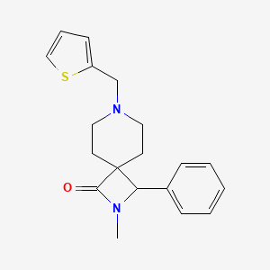 molecular formula C19H22N2OS B8109567 2-Methyl-3-phenyl-7-(thiophen-2-ylmethyl)-2,7-diazaspiro[3.5]nonan-1-one 