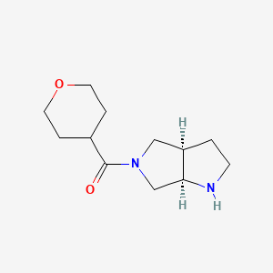 molecular formula C12H20N2O2 B8109571 (cis-Hexahydropyrrolo[3,4-b]pyrrol-5(1H)-yl)(tetrahydro-2H-pyran-4-yl)methanone 