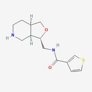 molecular formula C13H18N2O2S B8109599 N-(((3S,3aR,7aR)-octahydrofuro[3,4-c]pyridin-3-yl)methyl)thiophene-3-carboxamide 