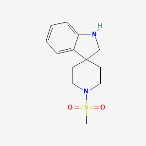 molecular formula C13H18N2O2S B8109655 1'-(甲磺酰基)螺[吲哚啉-3,4'-哌啶] 
