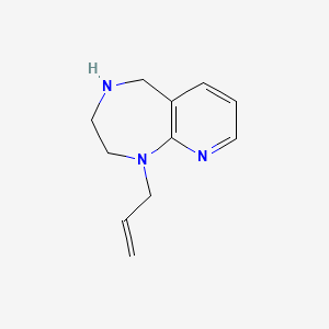 molecular formula C11H15N3 B8109683 1-allyl-2,3,4,5-tetrahydro-1H-pyrido[2,3-e][1,4]diazepine 