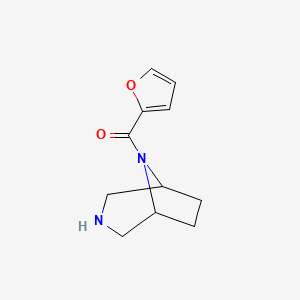 molecular formula C11H14N2O2 B8109706 3,8-Diazabicyclo[3.2.1]octan-8-yl(furan-2-yl)methanone 