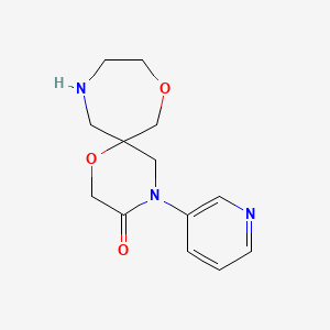 molecular formula C13H17N3O3 B8109724 4-(Pyridin-3-yl)-1,8-dioxa-4,11-diazaspiro[5.6]dodecan-3-one 