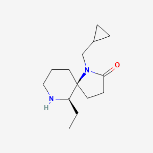 molecular formula C14H24N2O B8109744 (5S,6R)-1-(cyclopropylmethyl)-6-ethyl-1,7-diazaspiro[4.5]decan-2-one 