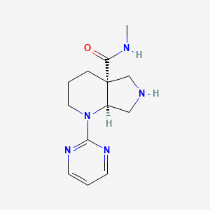molecular formula C13H19N5O B8109751 (4Ar,7As)-N-Methyl-1-(Pyrimidin-2-Yl)Octahydro-1H-Pyrrolo[3,4-B]Pyridine-4A-Carboxamide 