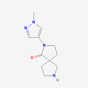 molecular formula C11H16N4O B8109761 2-(1-Methyl-1H-pyrazol-4-yl)-2,7-diazaspiro[4.4]nonan-1-one 