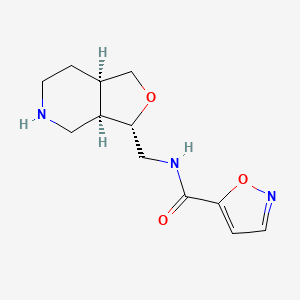 molecular formula C12H17N3O3 B8109770 Rel-N-(((3S,3Ar,7Ar)-Octahydrofuro[3,4-C]Pyridin-3-Yl)Methyl)Isoxazole-5-Carboxamide 