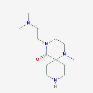 molecular formula C13H26N4O B8109775 4-(2-(Dimethylamino)ethyl)-1-methyl-1,4,9-triazaspiro[5.5]undecan-5-one 