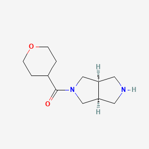 molecular formula C12H20N2O2 B8109809 ((3AR,6aS)-hexahydropyrrolo[3,4-c]pyrrol-2(1H)-yl)(tetrahydro-2H-pyran-4-yl)methanone 