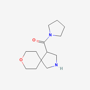 molecular formula C13H22N2O2 B8109840 Pyrrolidin-1-yl(8-oxa-2-azaspiro[4.5]decan-4-yl)methanone 