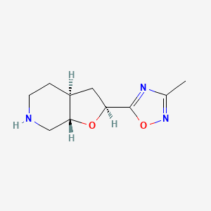 molecular formula C10H15N3O2 B8109867 Rel-(2S,3As,7As)-2-(3-Methyl-1,2,4-Oxadiazol-5-Yl)Octahydrofuro[2,3-C]Pyridine 