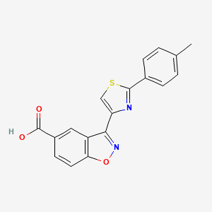 3-(2-(p-Tolyl)thiazol-4-yl)benzo[d]isoxazole-5-carboxylic acid