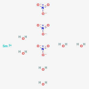 molecular formula H12N3O15Sm B081099 Samarium trinitrate hexahydrate CAS No. 13759-83-6