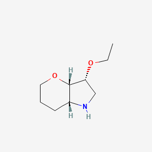 molecular formula C9H17NO2 B8109900 (3R,3aS,7aR)-3-ethoxyoctahydropyrano[3,2-b]pyrrole 