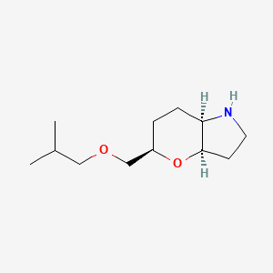 molecular formula C12H23NO2 B8109930 (3aR,5R,7aR)-5-(isobutoxymethyl)octahydropyrano[3,2-b]pyrrole 