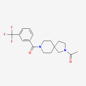 molecular formula C18H21F3N2O2 B8109942 1-(8-(3-(Trifluoromethyl)benzoyl)-2,8-diazaspiro[4.5]decan-2-yl)ethanone 