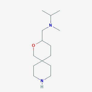molecular formula C14H28N2O B8109967 N-(2-Oxa-9-azaspiro[5.5]undecan-3-ylmethyl)-N-methylpropan-2-amine 
