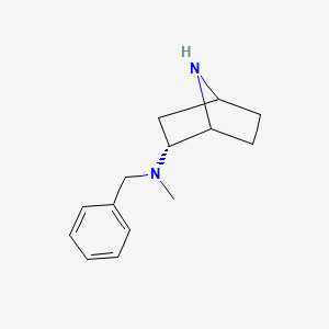 molecular formula C14H20N2 B8109980 rel-(2R)-N-benzyl-N-methyl-7-azabicyclo[2.2.1]heptan-2-amine 