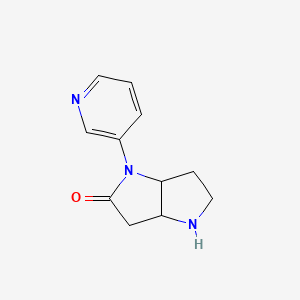 molecular formula C11H13N3O B8110005 1-(Pyridin-3-yl)hexahydropyrrolo[3,2-b]pyrrol-2(1H)-one 
