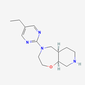 molecular formula C14H22N4O B8110010 rel-(5aR,9aS)-4-(5-ethylpyrimidin-2-yl)decahydropyrido[4,3-f][1,4]oxazepine 