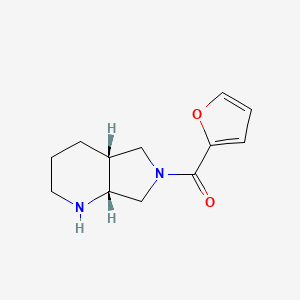 molecular formula C12H16N2O2 B8110025 [(4aR,7aR)-1,2,3,4,4a,5,7,7a-octahydropyrrolo[3,4-b]pyridin-6-yl]-(furan-2-yl)methanone 