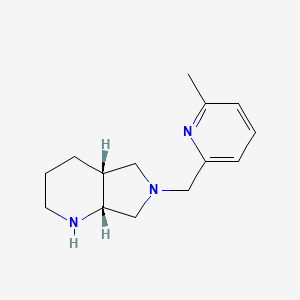 molecular formula C14H21N3 B8110027 rel-(4aR,7aR)-6-((6-methylpyridin-2-yl)methyl)octahydro-1H-pyrrolo[3,4-b]pyridine 