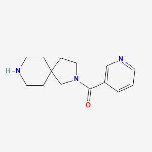 molecular formula C14H19N3O B8110043 Pyridin-3-yl(2,8-diazaspiro[4.5]decan-2-yl)methanone 