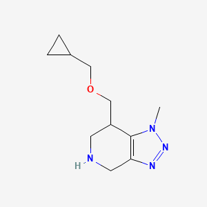 molecular formula C11H18N4O B8110059 7-((Cyclopropylmethoxy)methyl)-1-methyl-4,5,6,7-tetrahydro-1H-[1,2,3]triazolo[4,5-c]pyridine 