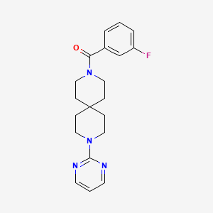 molecular formula C20H23FN4O B8110072 (3-Fluorophenyl)(9-(pyrimidin-2-yl)-3,9-diazaspiro[5.5]undecan-3-yl)methanone 