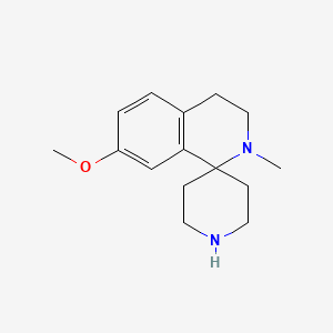 molecular formula C15H22N2O B8110077 7-Methoxy-2-methyl-3,4-dihydro-2H-spiro[isoquinoline-1,4'-piperidine] 