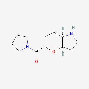 molecular formula C12H20N2O2 B8110115 ((3aR,5S,7aR)-octahydropyrano[3,2-b]pyrrol-5-yl)(pyrrolidin-1-yl)methanone 
