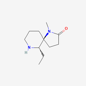 molecular formula C11H20N2O B8110146 (5S,6S)-6-Ethyl-1-methyl-1,7-diazaspiro[4.5]decan-2-one 