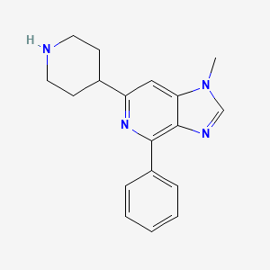 molecular formula C18H20N4 B8110181 1-Methyl-4-phenyl-6-(piperidin-4-yl)-1H-imidazo[4,5-c]pyridine 