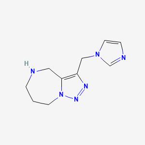 molecular formula C10H14N6 B8110185 3-((1H-Imidazol-1-Yl)Methyl)-5,6,7,8-Tetrahydro-4H-[1,2,3]Triazolo[1,5-A][1,4]Diazepine 