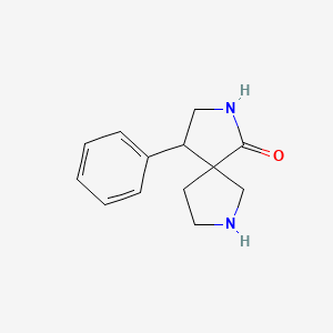 molecular formula C13H16N2O B8110208 4-Phenyl-2,7-diazaspiro[4.4]nonan-1-one 