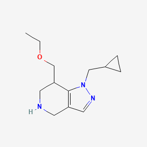 molecular formula C13H21N3O B8110210 1-(Cyclopropylmethyl)-7-(ethoxymethyl)-4,5,6,7-tetrahydro-1H-pyrazolo[4,3-c]pyridine 