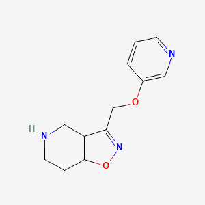 molecular formula C12H13N3O2 B8110245 3-((Pyridin-3-yloxy)methyl)-4,5,6,7-tetrahydroisoxazolo[4,5-c]pyridine 