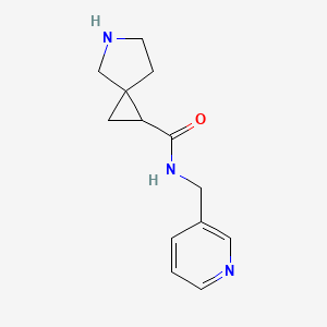 molecular formula C13H17N3O B8110253 N-(Pyridin-3-ylmethyl)-5-azaspiro[2.4]heptane-1-carboxamide 