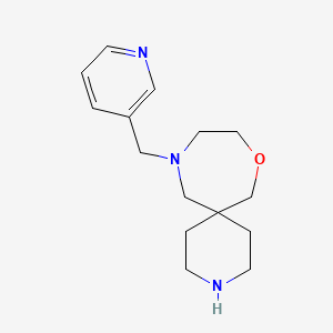 molecular formula C15H23N3O B8110264 11-(Pyridin-3-ylmethyl)-8-oxa-3,11-diazaspiro[5.6]dodecane 