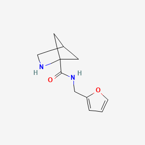 molecular formula C11H14N2O2 B8110294 N-(Furan-2-ylmethyl)-2-azabicyclo[2.1.1]hexane-1-carboxamide 