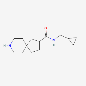 molecular formula C14H24N2O B8110325 N-(Cyclopropylmethyl)-8-azaspiro[4.5]decane-2-carboxamide 